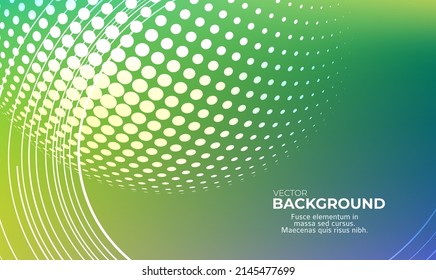 Horizontal template background with light gradient halftone lines, dots and circle for glowing-theme poster, digital business banner, official invitation, data hd page cover and brochure. EPS10 vector