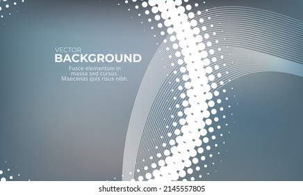 Horizontal template background with light gradient halftone lines, dots and circle for glowing-theme poster, digital business banner, official invitation, data hd page cover and brochure. EPS10 vector