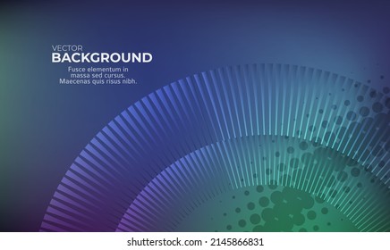 Horizontal template background with light gradient halftone lines, dots and circle for glowing-theme poster, digital business banner, official invitation, data hd page cover and brochure. EPS10 vector