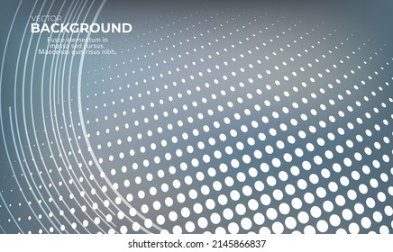 Horizontal template background with light gradient halftone lines, dots and circle for glowing-theme poster, digital business banner, official invitation, data hd page cover and brochure. EPS10 vector