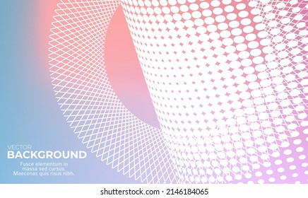 Horizontal template background with light gradient halftone lines, dots and circle for glowing-theme poster, digital business banner, official invitation, data hd page cover and brochure. EPS10 vector