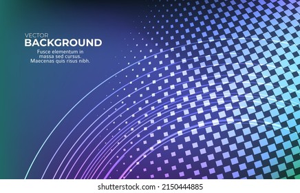Horizontal template background with light gradient halftone lines, dots and circle for glowing-theme poster, digital business banner, official invitation, data hd page cover and brochure. EPS10 vector