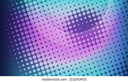 Horizontal template background with light gradient halftone lines, dots and circle for glowing-theme poster, digital business banner, official invitation, data hd page cover and brochure. EPS10 vector