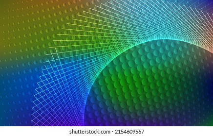 Horizontal template background with light gradient halftone lines, dots and circle for glowing-theme poster, digital business banner, official invitation, data hd page cover and brochure. EPS10 vector