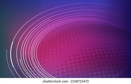 Horizontal template background with light gradient halftone lines, dots and circle for glowing-theme poster, digital business banner, official invitation, data hd page cover and brochure. EPS10 vector