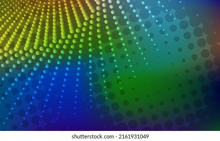Horizontal template background with light gradient halftone lines, dots and circle for glowing-theme poster, digital business banner, official invitation, data hd page cover and brochure. EPS10 vector