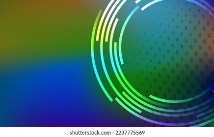 Horizontal template background with light gradient halftone lines, dots and circle for glowing-theme poster, digital business banner, official invitation, hd poverpoint presentation. EPS10 vector