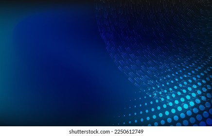Horizontal template background with light gradient halftone lines, dots and circle for glowing-theme poster, digital business banner, official invitation, hd poverpoint presentation. EPS10 vector
