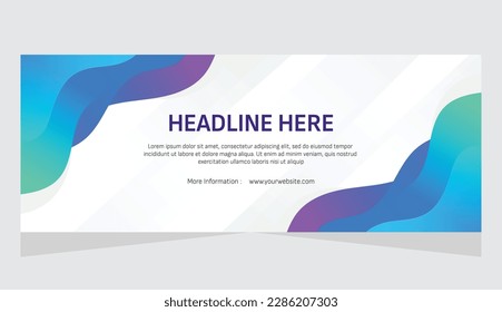 Horizontal template banner for business marketing or website banner
