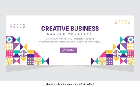 Horizontal template banner for business marketing or website banner