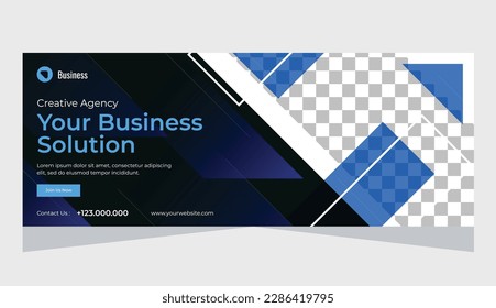 Horizontal template banner for business marketing or website banner