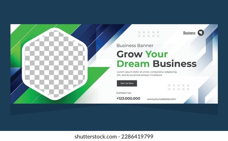 Horizontal template banner for business marketing or website banner