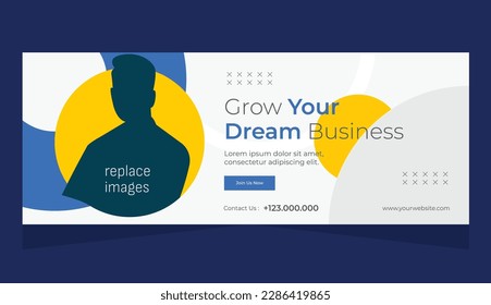 Horizontal template banner for business marketing or website banner