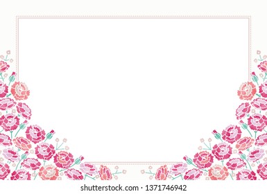 horizontal template card with flower 