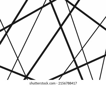 Horizontal template with chaotic lines. Simple vector illustration.