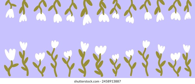 Plantilla Horizontal con flores para el fondo de Anuncio de Fondo de pantalla