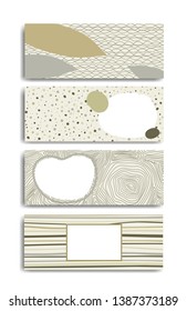 Horizontal templates set for banners, cards, sertificates. Modern trendy abstract pattern backround.