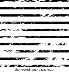 Horizontal textured Stripes. Vector isolated grunge lines