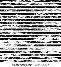 Horizontal textured Stripes. Vector isolated grunge lines