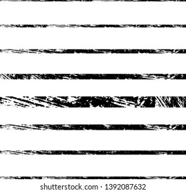 Horizontal textured Stripes. Vector isolated grunge lines