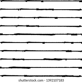 Horizontal textured Stripes. Vector isolated grunge lines