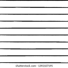 Horizontal textured Stripes. Vector isolated grunge lines