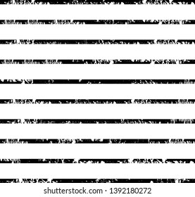Horizontal textured Stripes. Vector isolated grunge lines