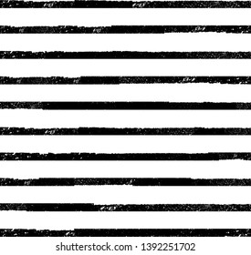 Horizontal textured Stripes. Vector isolated grunge lines