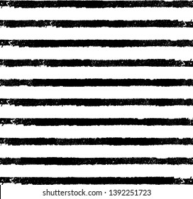 Horizontal textured Stripes. Vector isolated grunge lines