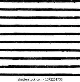 Horizontal textured Stripes. Vector isolated grunge lines