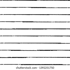 Horizontal textured Stripes. Vector isolated grunge lines
