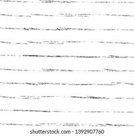 Horizontal textured Stripes. Vector isolated grunge lines