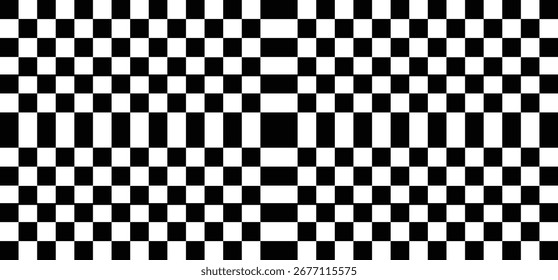 Piso de azulejo Horizontal con textura a cuadros, Fondo de pantalla a cuadros psicodélico retro, fondo de patrón de damas en blanco y negro, ilustración de patrón de Vector a cuadros,
