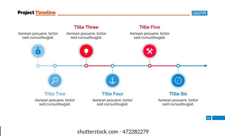 Horizontal Timeline Chart Slide Template