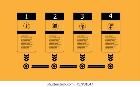 horizontal timeline infographic element background vector illustration