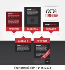 Horizontal Timeline Template. EPS10.