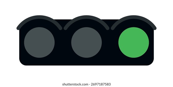 Vetor De Semáforos Horizontais Em Plano De Fundo Branco
