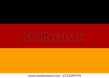Horizontal tricolor flag featuring black, red, and gold bands. A simple, bold design representing a nation's identity and heritage. Clean, graphic, and versatile for various applications.