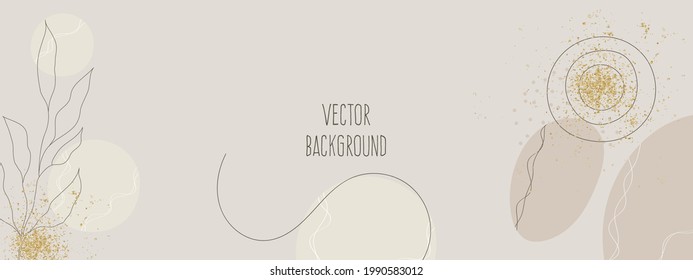 Horizontal universal background with abstract hand drawn shapes.