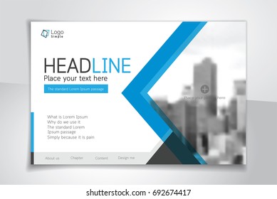 Horizontal vector background template for page covers, flyers, leaflets or advertising billboards - A4 proportion