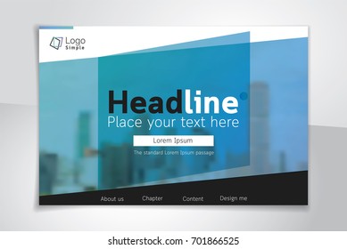 Horizontal vector background template for page covers, flyers, leaflets and advertising billboards - A4 proportion