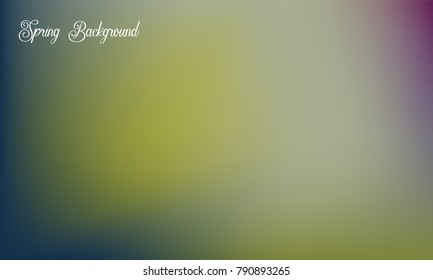 Horizontal vector banner with bright spring colors. Spring background design.