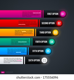 Horizontal Vector Chart Template On Gray Stock Vector (Royalty Free