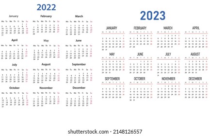 Horizontal Vector Design 2022 2023 Year Stock Vector (Royalty Free ...
