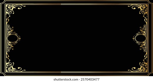
Horizontal vector design frame background