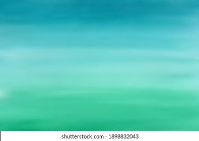 Gradiente vectorial horizontal del fondo de color azul a verde. Bosque acuamarino brillante, agua o imagen de concepto texturada por el cielo