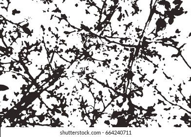 the horizontal vector grunge texture. scattered stains and branches