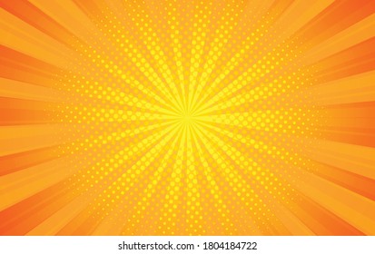 horizontal vector illustration of a yellow color. retro comic yellow backgroundthe simulation of old printed materials.