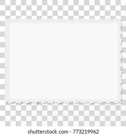 the horizontal vector realistic blank template pictures with the ornament the edges, and shadow. on a transparent background for your design