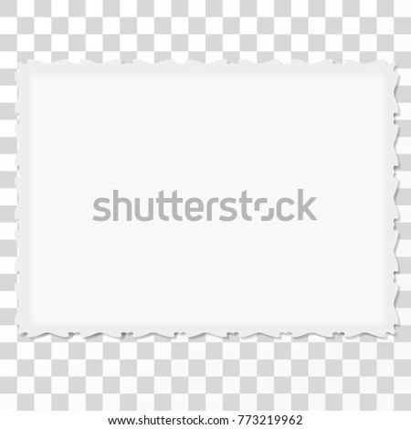 the horizontal vector realistic blank template pictures with the ornament the edges, and shadow. on a transparent background for your design